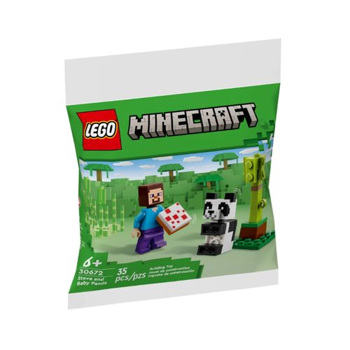 JUGUETE LEGO STEVE AND BABY PANDA