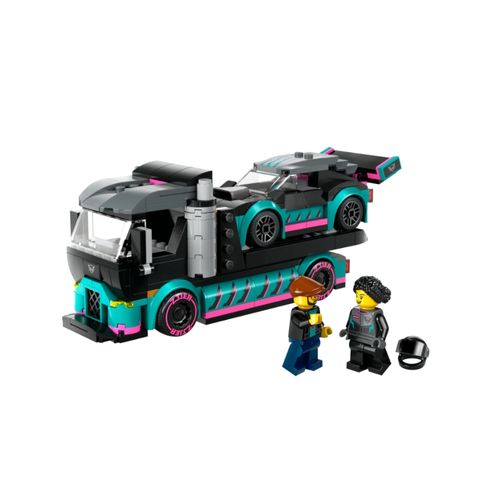 JUGUETE LEGO RACE CAR AND CAR CARRIER TRUCK
