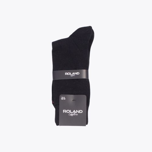 MEDIA LISA CAÑA CASUAL LLANA NEGRO PACK X1