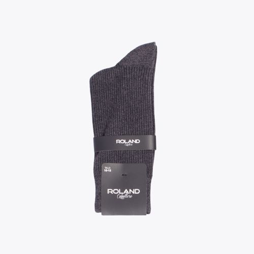 MEDIA LISA CAÑA CASUAL LLANA GRIS OSCURO PACK X1