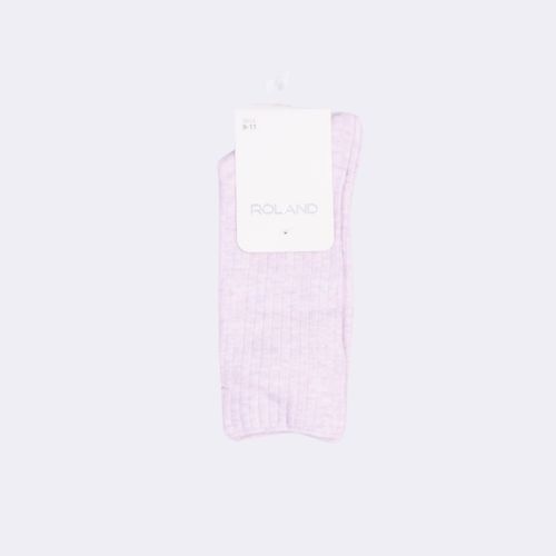 MEDIA LISA CAÑA CASUAL ACANALADA LILA PACK X1