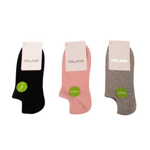 MEDIAS ACANALADA SIN COSTURA SURTIDO PACK X1