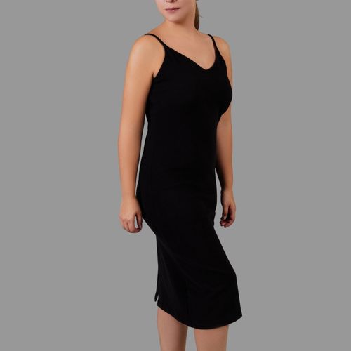 VESTIDO JERSEY LARGO NEGRO