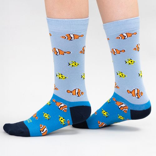 MEDIA CAÑA CASUAL LISA PEZ NEMO SURTIDO PACK X1