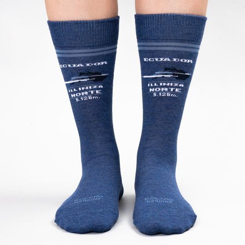 MEDIA CAÑA CASUAL LISA AZUL HIELO PACK X1