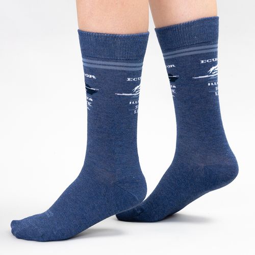MEDIA CAÑA CASUAL LISA AZUL HIELO PACK X1