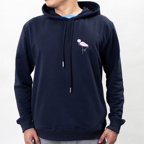HOODIE REGIONS FLAMINGO AZUL MARINO