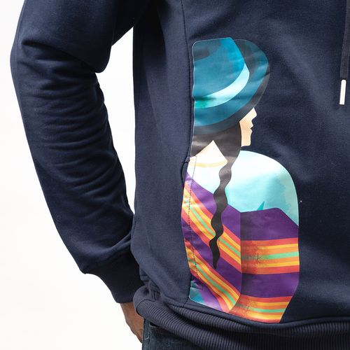 HOODIE INDIGENA REGIONS AZUL MARINO