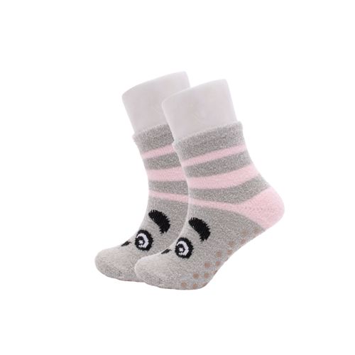MEDIA BABUCHAS CAÑA 3/4 FELPA ENTERA ANTID ANIMALITOS SURTIDO PACK X1