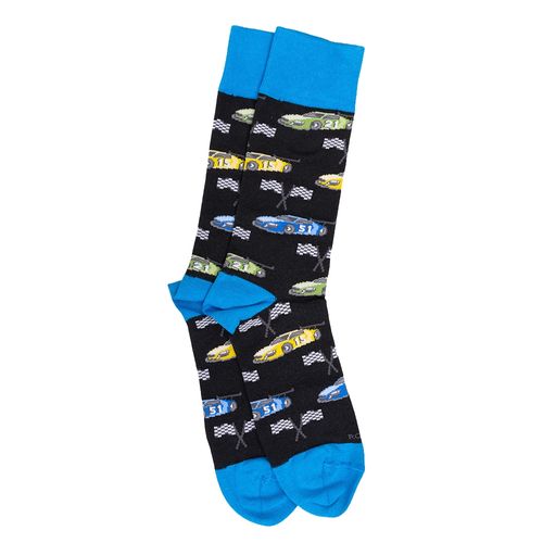 MEDIA COLORS CAÑA CASUAL LISA RACE SIN COSTURA NEGRO PACK X1