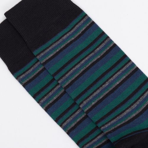 MEDIA COLORS CAÑA CASUAL LISA LINES 11 SIN COSTURA NEGRO PACK X1