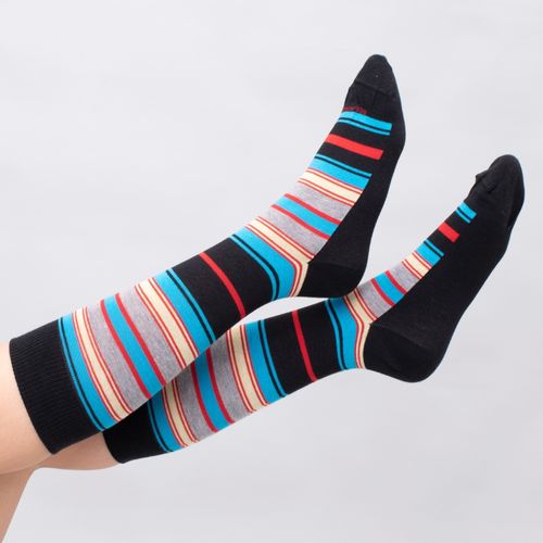 MEDIA COLORS CAÑA CASUAL LISA LINES 3 SIN COSTURA SURTIDO PACK X1