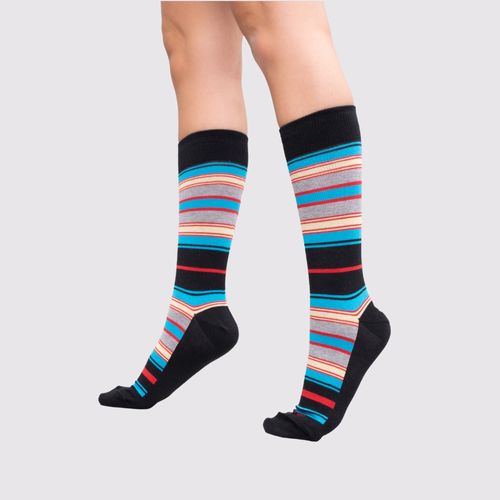 MEDIA COLORS CAÑA CASUAL LISA LINES 3 SIN COSTURA SURTIDO PACK X1