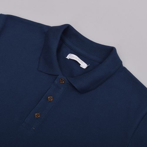 CAMISETA POLO LLANA AZUL MARINO