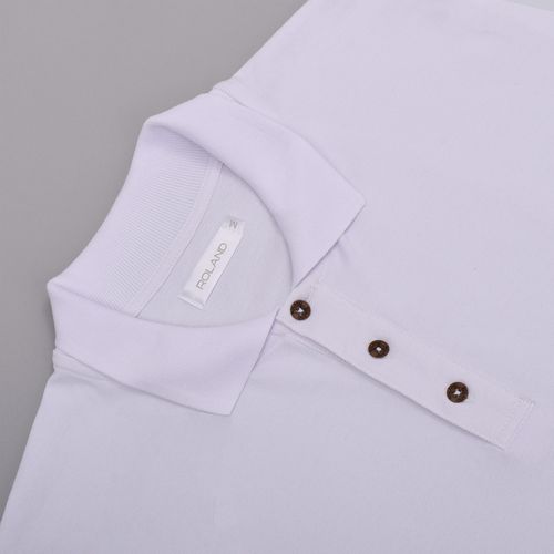 CAMISETA POLO LLANA BLANCO