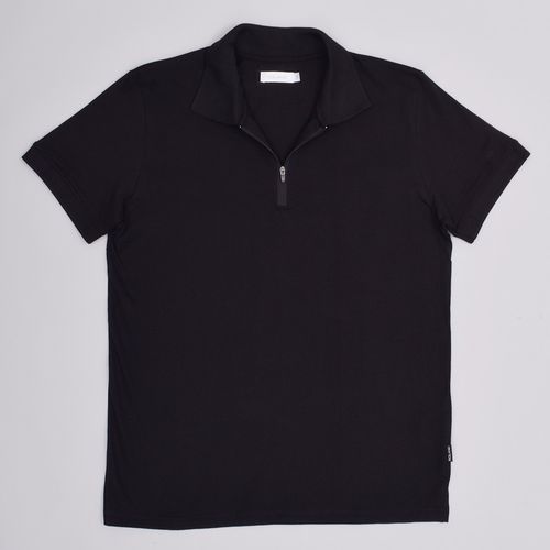 CAMISETA POLO JERSEY NEGRO