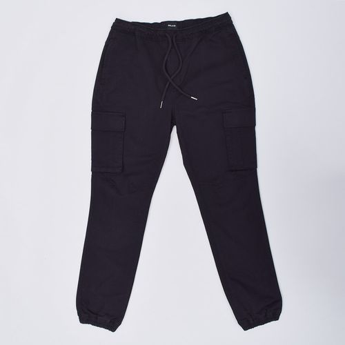 PANTALÓN GABARDINA CARGO NEGRO