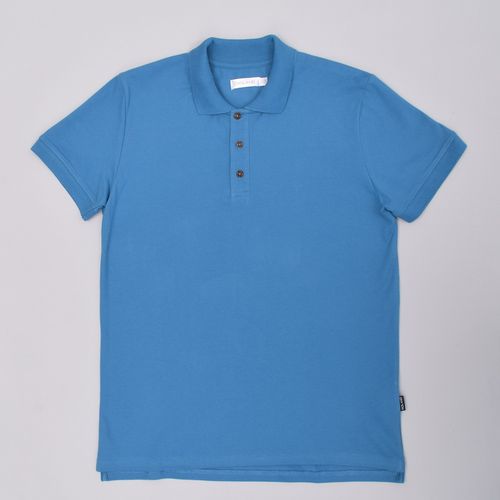 CAMISETA POLO LLANA AZUL