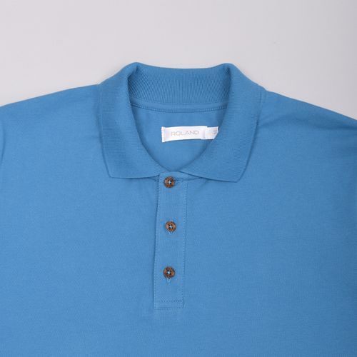CAMISETA POLO LLANA AZUL