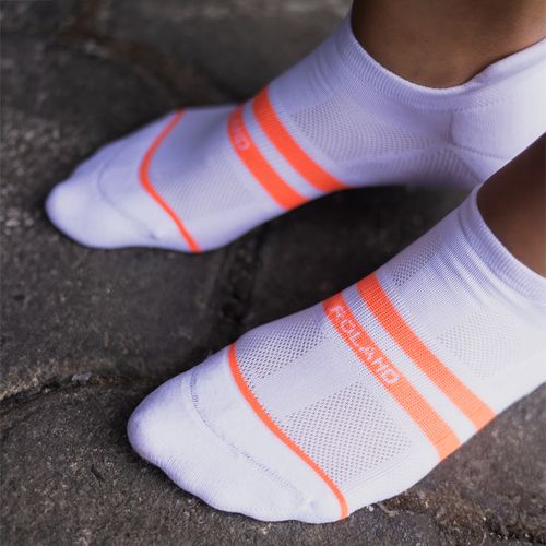 MEDIA ESPECIALIZADA DEPORTIVA CAÑA TOBILLERA MEDIA FELPA MALLA Y BANDA SC BLANCO PACK X1