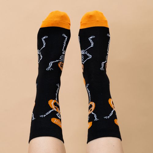 MEDIA COLORS HALLOWEEN CAÑA CASUAL LISA BOO SC NEGRO PACK X1