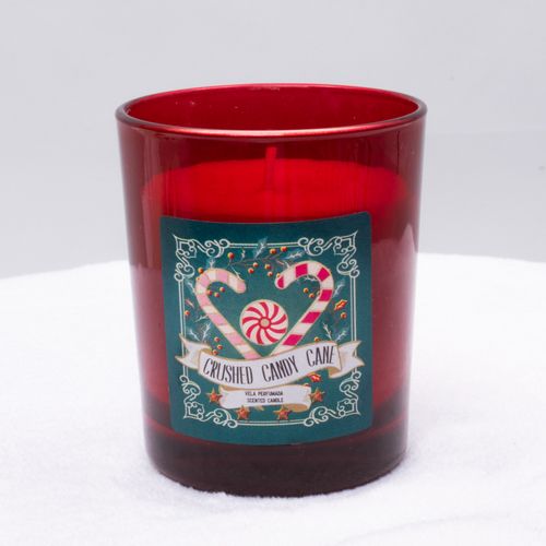 VELA VASO CHRISTMAS MORNING SURTIDO ROJO NAVIDAD