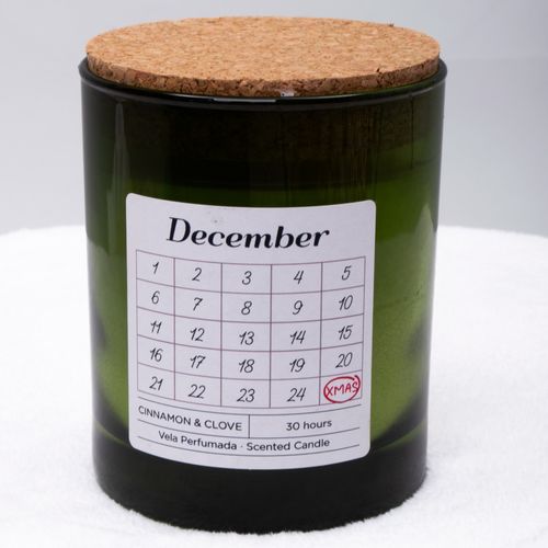 VELA VASO PERFUMADA CALENDARIO ADVIENTO NAVIDAD