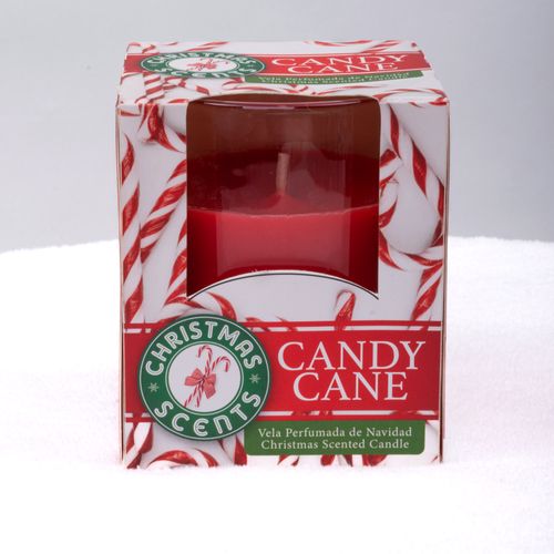 VELA VASO CANDY CANE  NAVIDAD