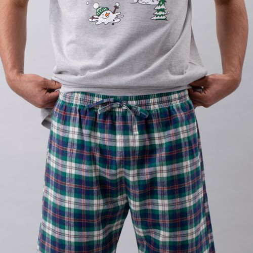 PIJAMA CONJUNTO MANGA CORTA, SHORT NAVIDAD SNOW GRIS