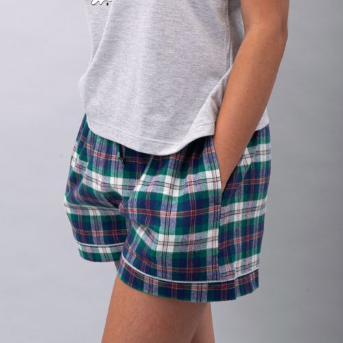 PIJAMA CONJUNTO MANGA CORTA, SHORT NAVIDAD SNOW GRIS