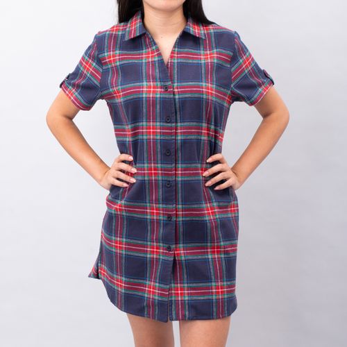PIJAMA VESTIDO NAVIDAD CLASICA AZUL MARINO