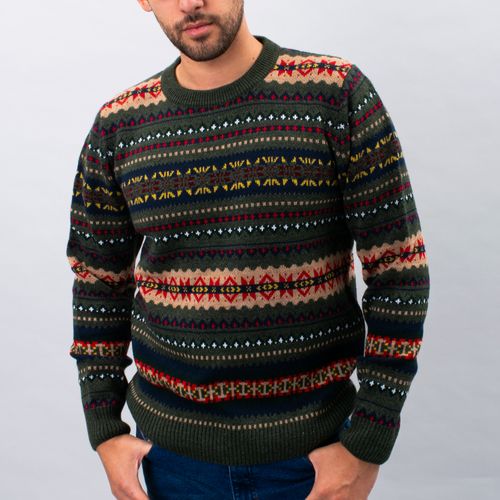SWEATER TEJIDO NAVIDAD VERDE