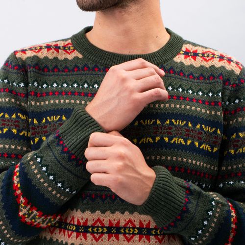 SWEATER TEJIDO NAVIDAD VERDE