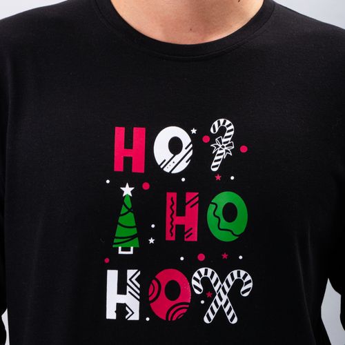 PIJAMA BUZO NAVIDAD NEGRO