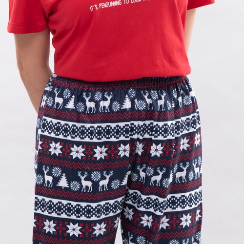 PIJAMA PANTALON NAVIDAD AZUL MARINO