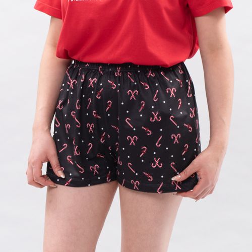 PIJAMA SHORT NAVIDAD NEGRO