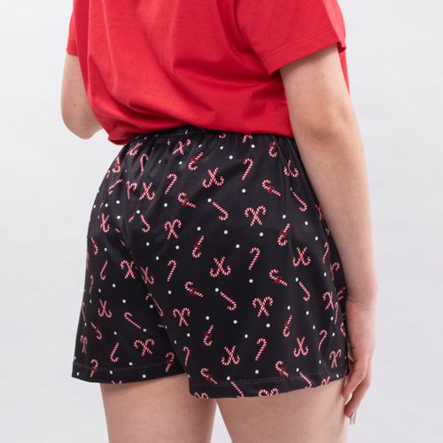 PIJAMA SHORT NAVIDAD NEGRO