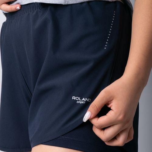 SHORT CON LICRA ROMPEVIENTOS AZUL
