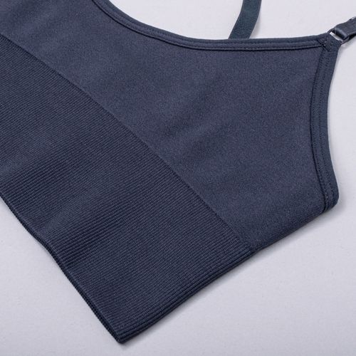 BRASIER SEAMLESS TIRAS AJUSTABLES AZUL PACK X1
