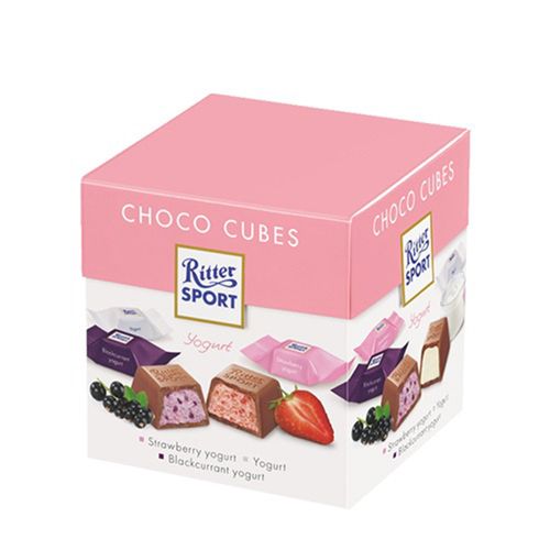 CHOCOLATES CON LECHE RITTER CHOCOCUBOS YOGURT MIX ROSA