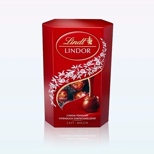 CHOCOLATES CON LECHE LINDOR CORNET LECHE ROJO