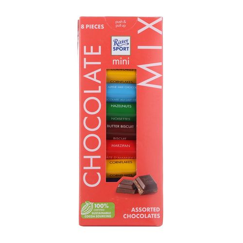 CHOCOLATES CON LECHE RITTER MINI TOWER MIX ROJO
