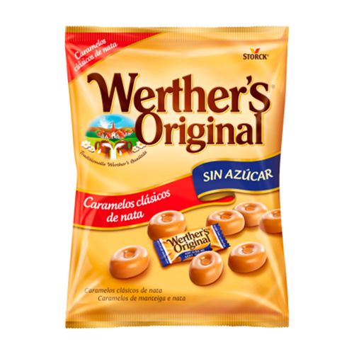 CARAMELOS DUROS WERTHERS CARAMELO ORIGINAL SIN AZUCAR BOLSA AMARILLO