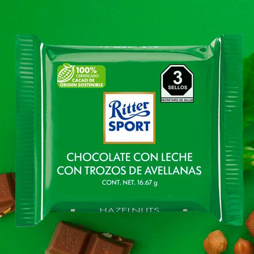 CHOCOLATES CON LECHE RITTER MINI AVELLANA VERDE