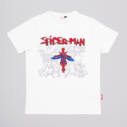 CABALLERO CAMISETA SPIDERMAN JERSEY BLANCO