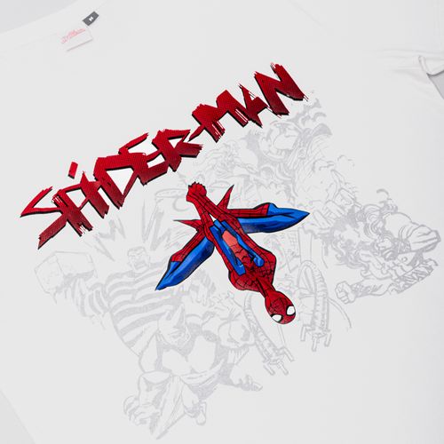 CABALLERO CAMISETA SPIDERMAN JERSEY BLANCO