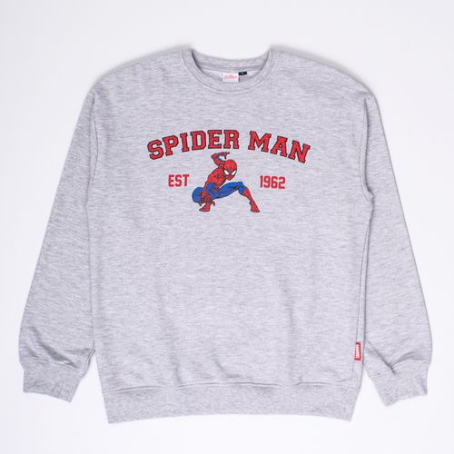 CABALLERO BUZO SPIDERMAN FLEECE GRIS