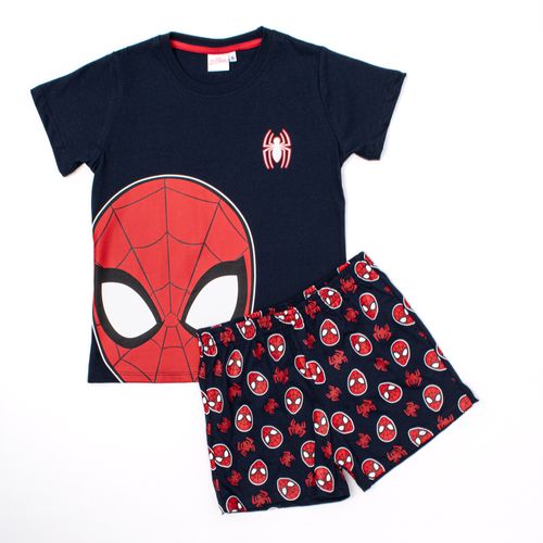 PIJAMA SPIDERMAN CONJUNTO MANGA CORTA + SHORT CELESTE
