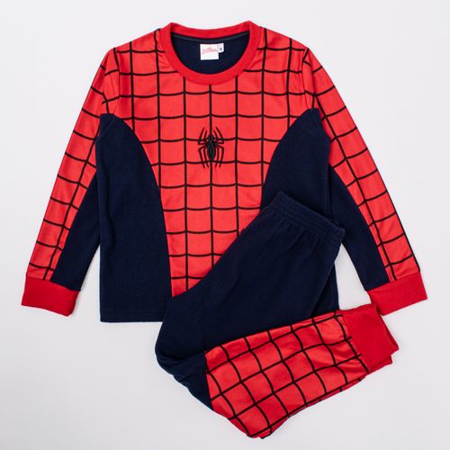 PIJAMA SPIDERMAN CONJUNTO MANGA LARGA + PANTALON ROJO PACK X2 TALLA