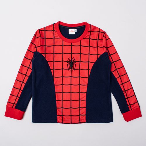 PIJAMA SPIDERMAN CONJUNTO MANGA LARGA + PANTALON ROJO PACK X2 TALLA